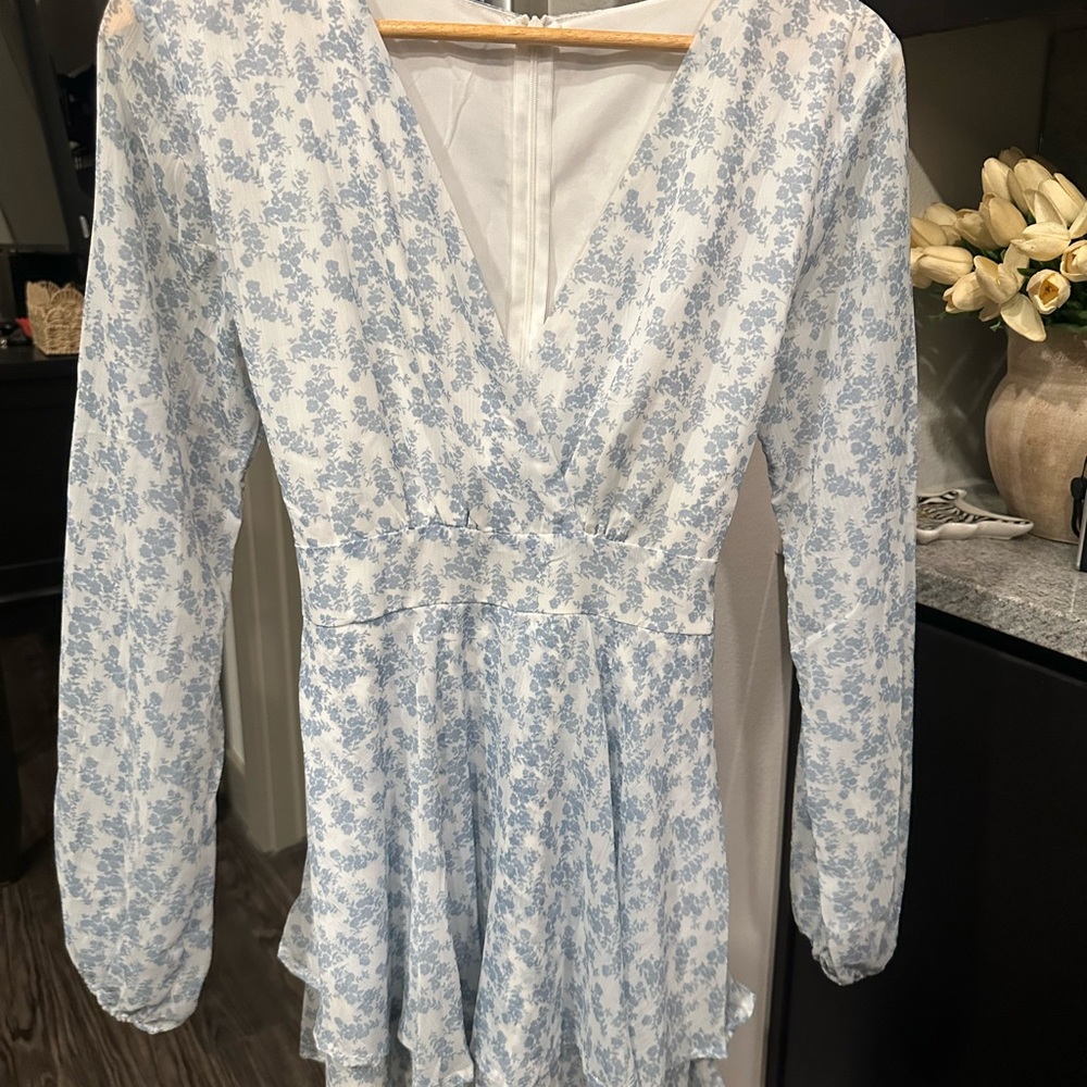 Light Blue Floral Romper